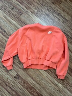 Girls Nike Coral Crop Sweatshirt